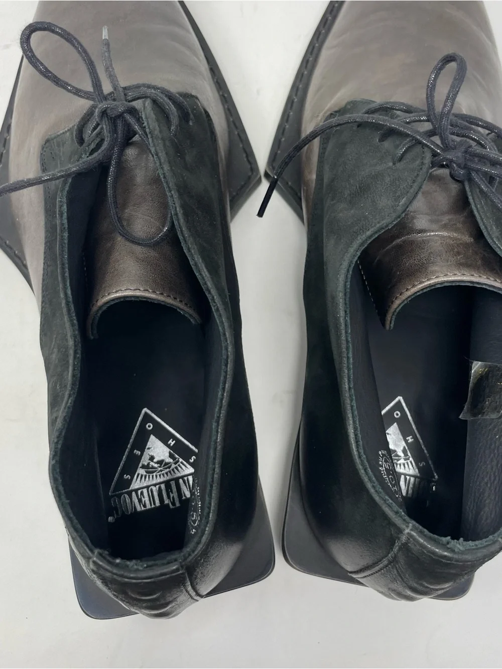 John Fluevog Black Lukas Pointed Toe Chukka Boots
